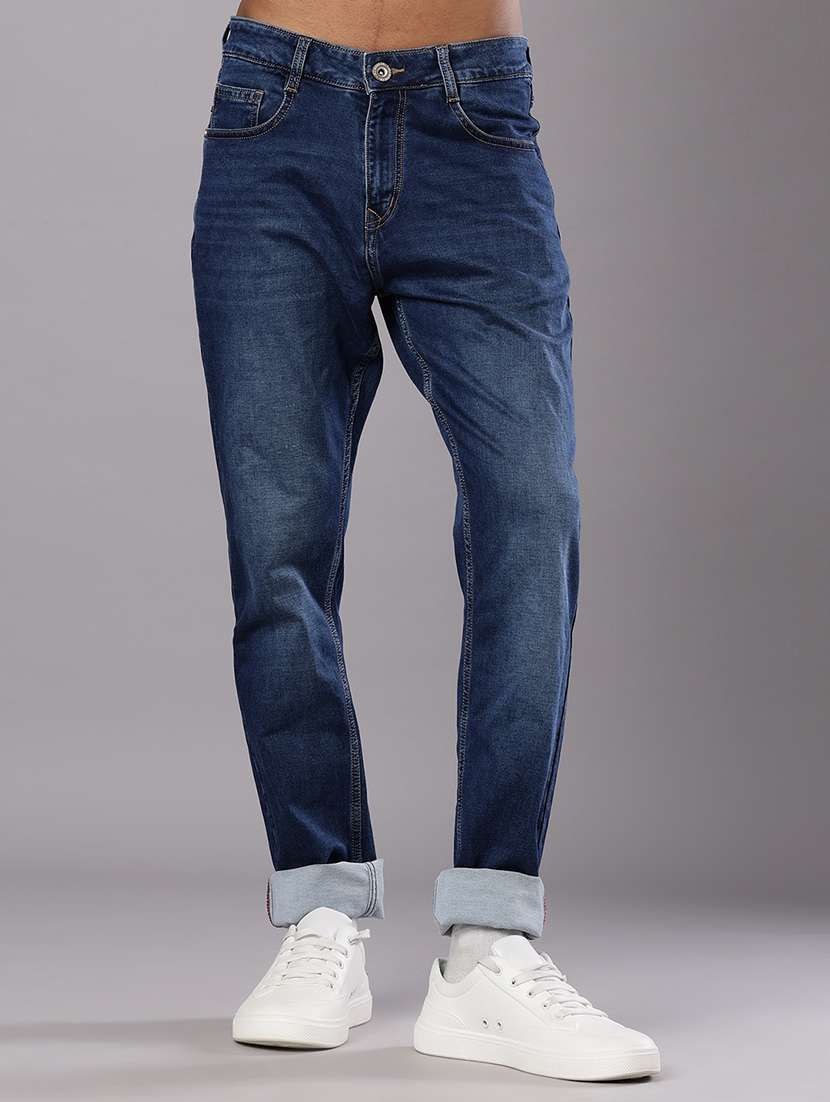 Men Solid Mid Rise Slim Fit Jean - 21994718 -  Standard Image - 1