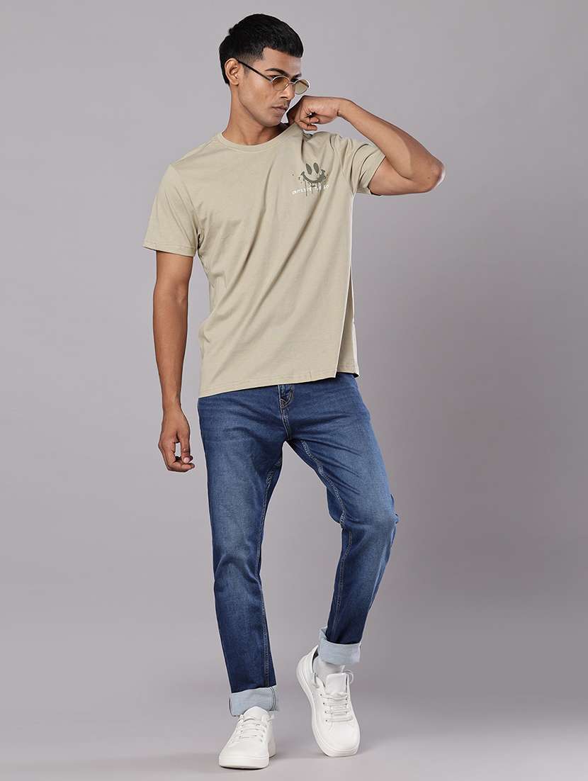 Men Solid Mid Rise Slim Fit Jean - 21994718 -  Standard Image - 4
