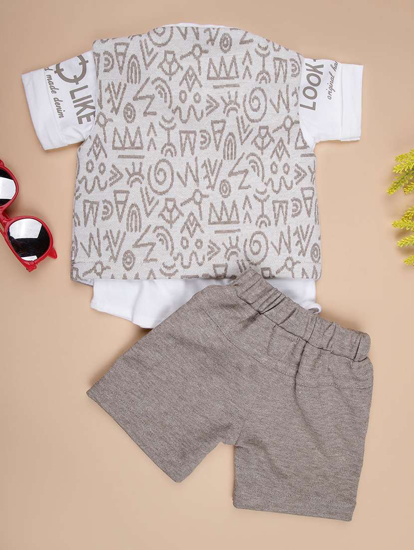 boys printed shirt & shorts casual wear set - 21994764 -  Standard Image - 1