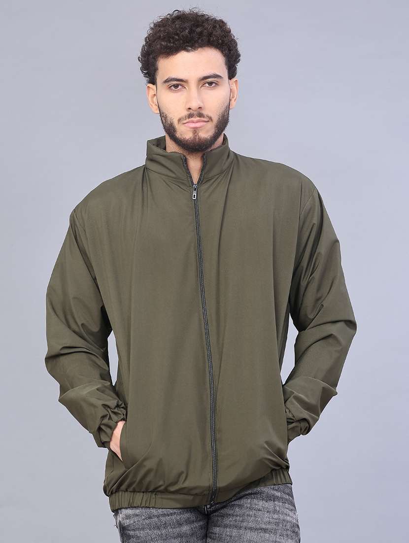 men solid long sleeve regualr fit casual jacket - 21994834 -  Standard Image - 1