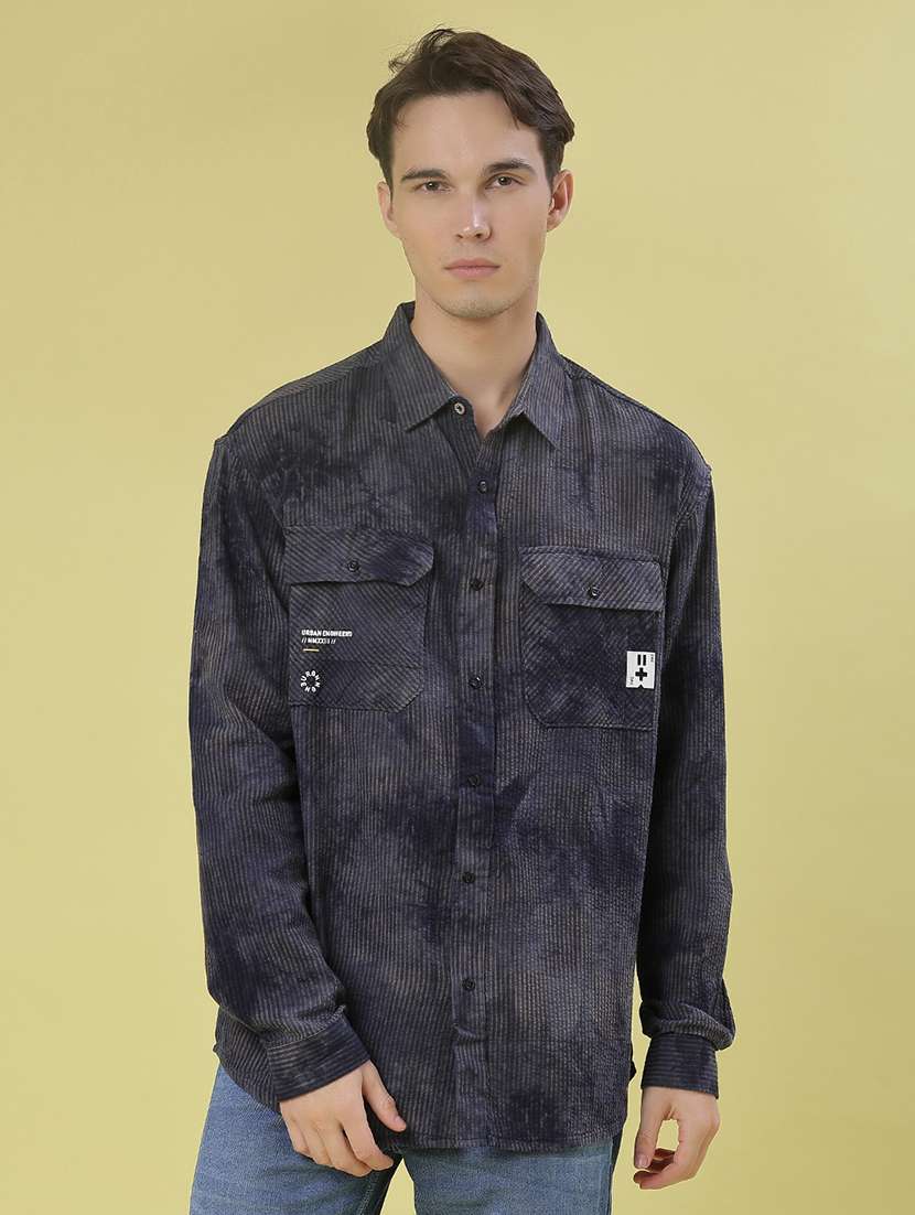 men printed long sleeve regular fit casual shirt - 21994836 -  Standard Image - 1