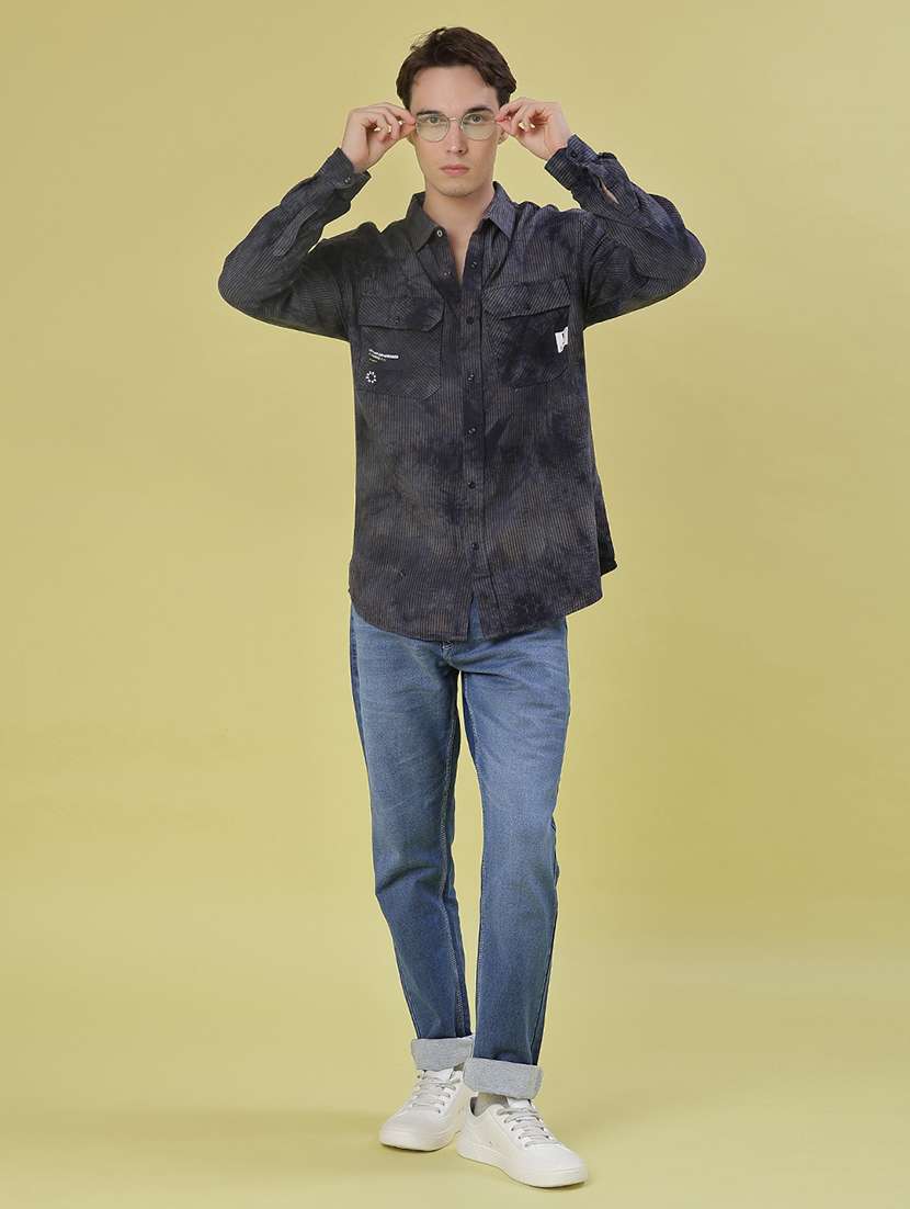 men printed long sleeve regular fit casual shirt - 21994836 -  Standard Image - 4