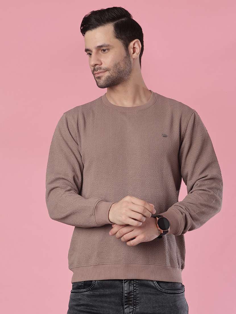 men self design long sleeve regular fit pullover  - 21994944 -  Standard Image - 1