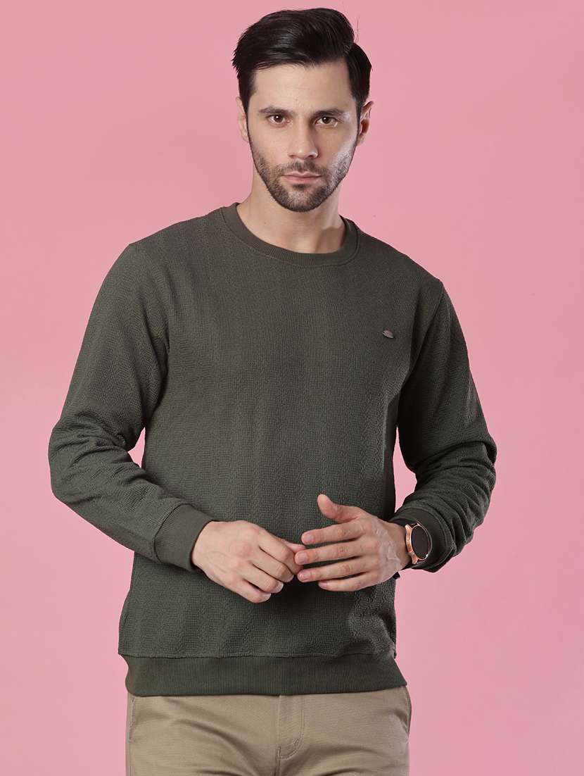 men self design long sleeve regular fit pullover  - 21994946 -  Standard Image - 1