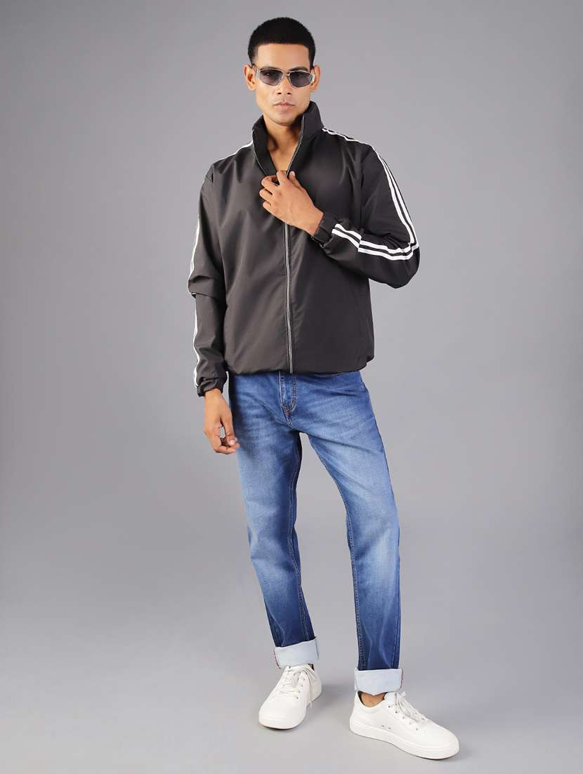 men taped long sleeve casual jacket - 21994976 -  Standard Image - 4