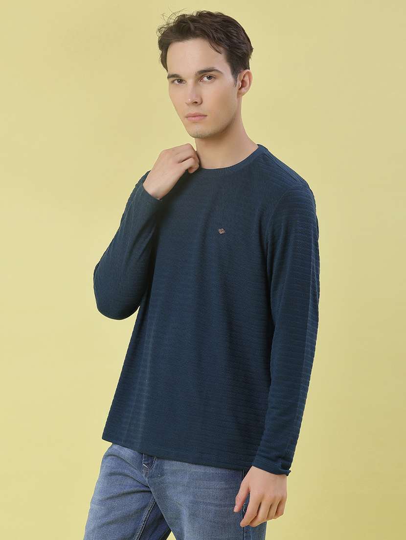 men solid long sleeve regular fit t-shirt - 21995010 -  Standard Image - 1