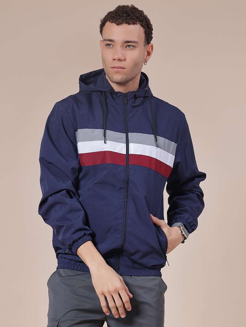 men striped long sleeve casual jacket - 21995038 -  Standard Image - 1