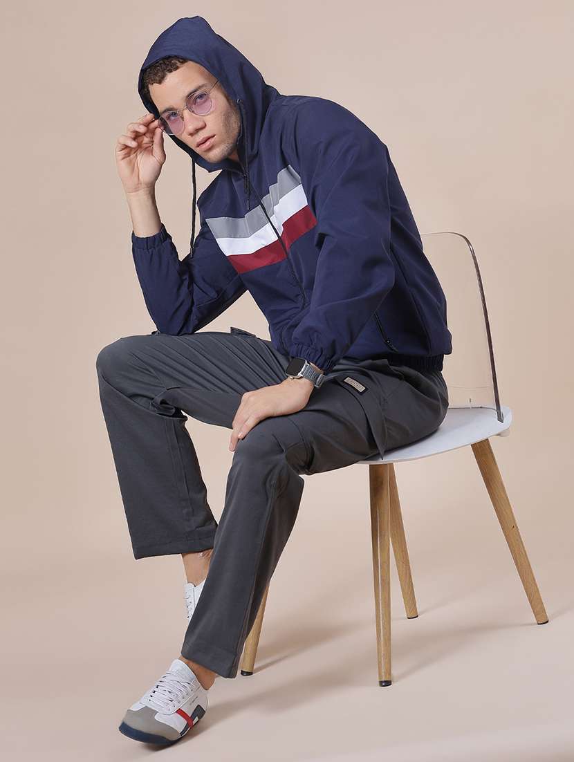 men striped long sleeve casual jacket - 21995038 -  Standard Image - 4