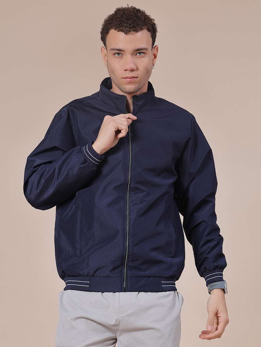 men solid long sleeve casual jacket - 21995039 -  Standard Image - 1