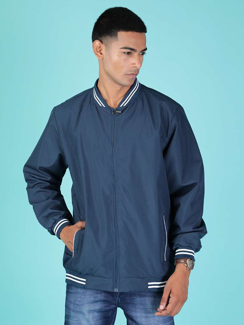 men solid long sleeve casual jacket - 21995040 -  Standard Image - 1