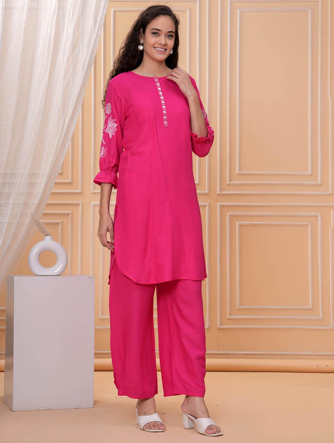 women embroidered kurta and pant set - 21995112 -  Standard Image - 1