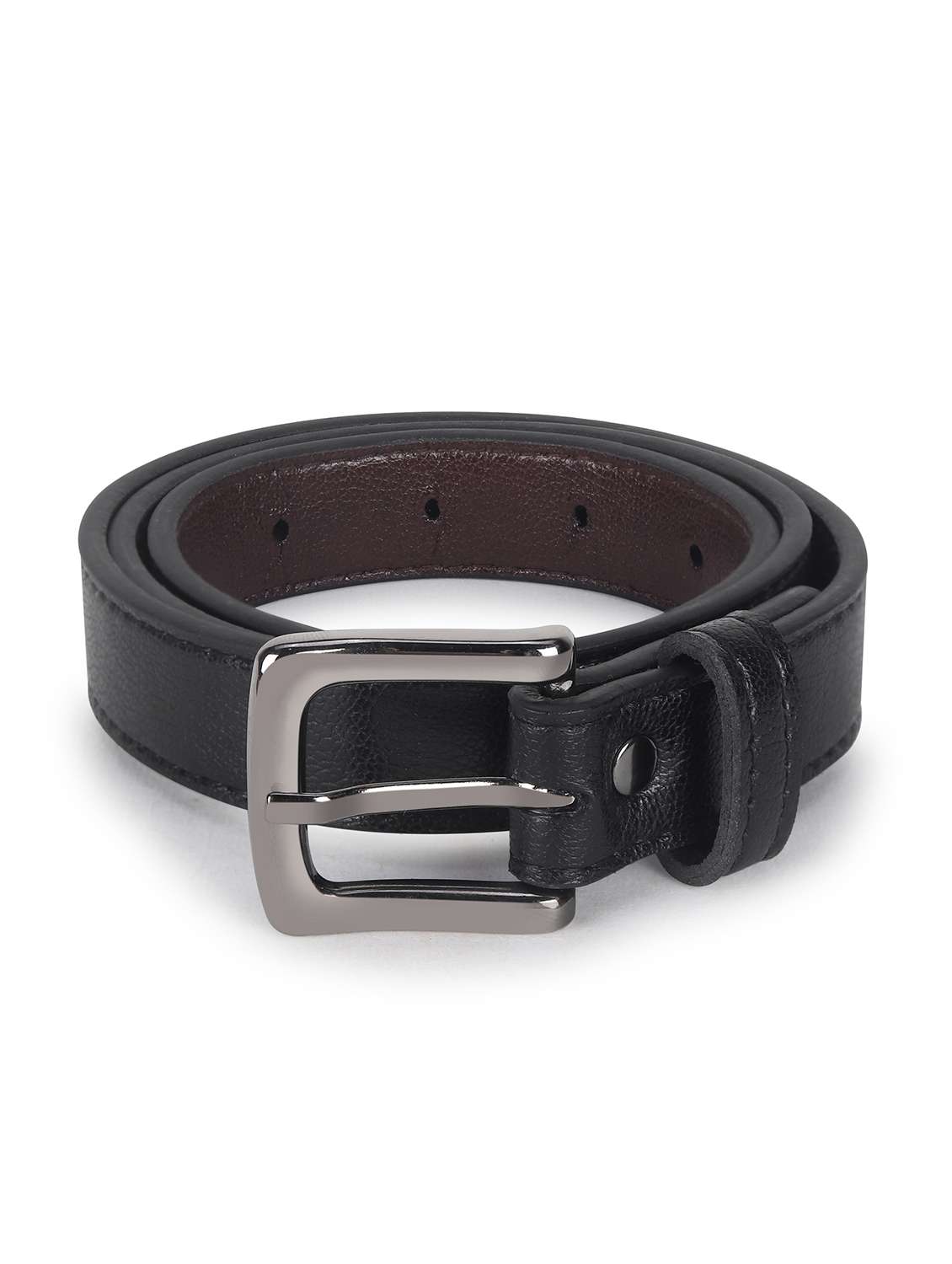 women leather black plain buckle belt - 21995227 -  Standard Image - 1