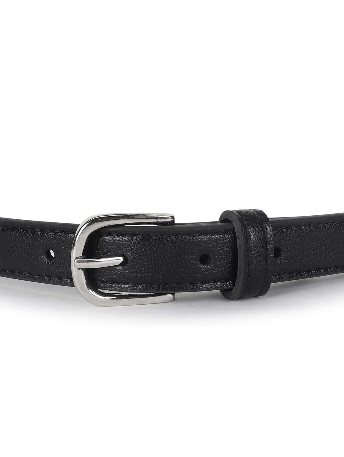 women leather black plain buckle belt - 21995233 -  Standard Image - 4