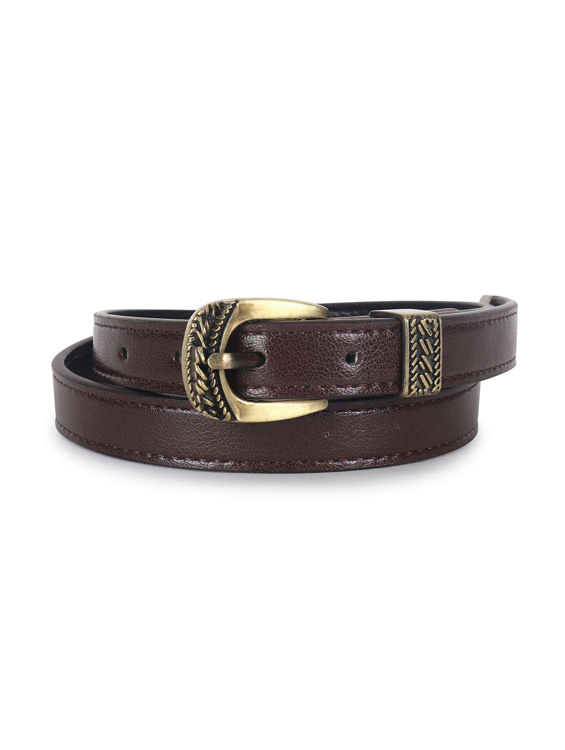 women leather brown plain buckle belt - 21995236 - Zoom Image - 0