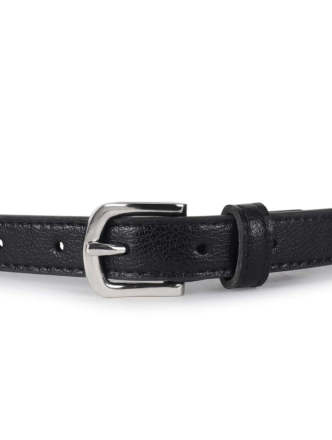 women leather black plain buckle belt - 21995237 -  Standard Image - 4