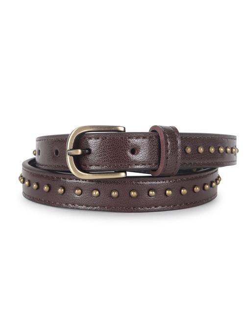 women's brown studded leather belt - 21995241 -  Standard Image - 0