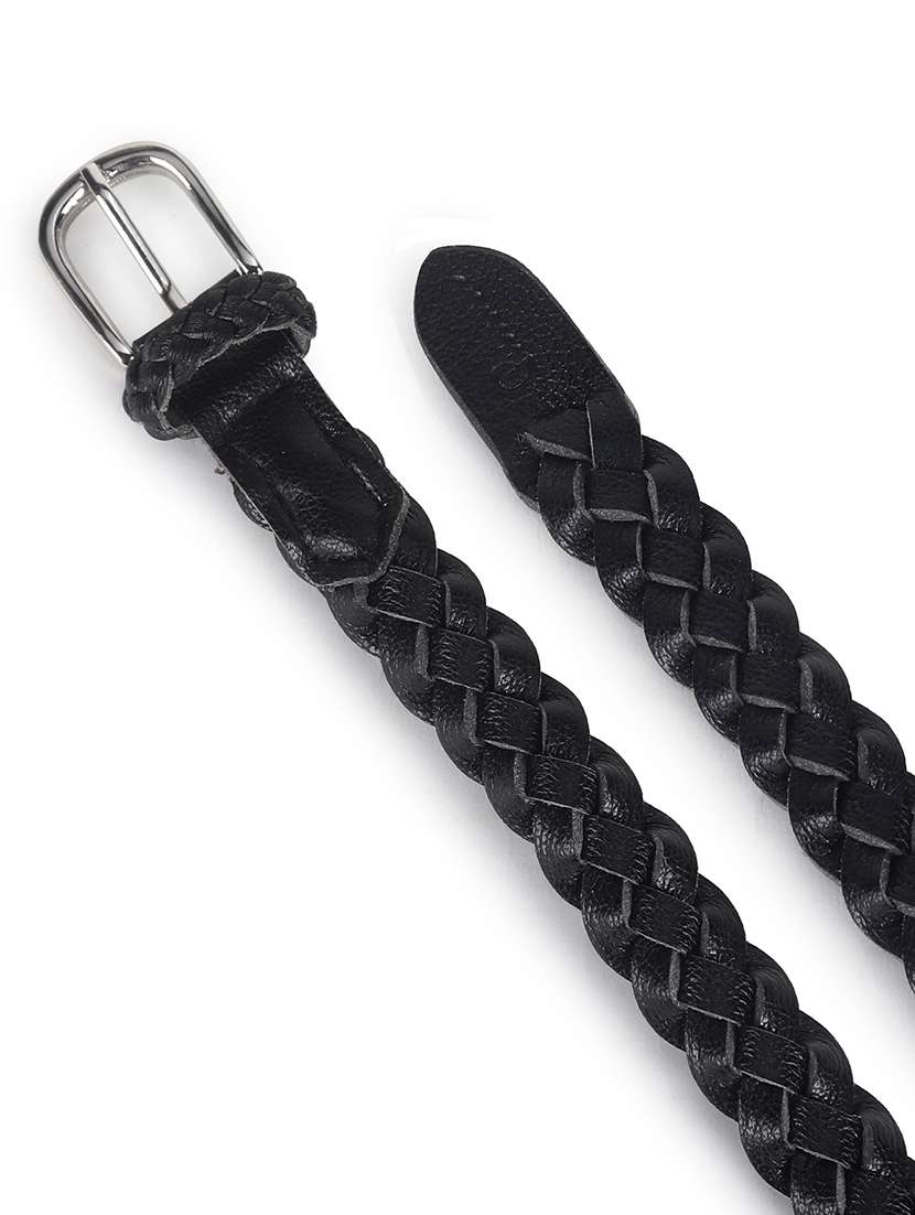 women leather black plain buckle belt - 21995242 -  Standard Image - 4