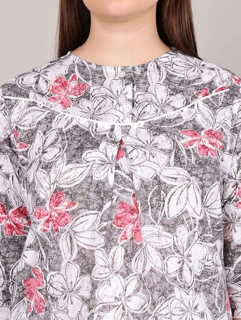 women printed nightwear pyjama set - 21995901 -  Standard Image - 4