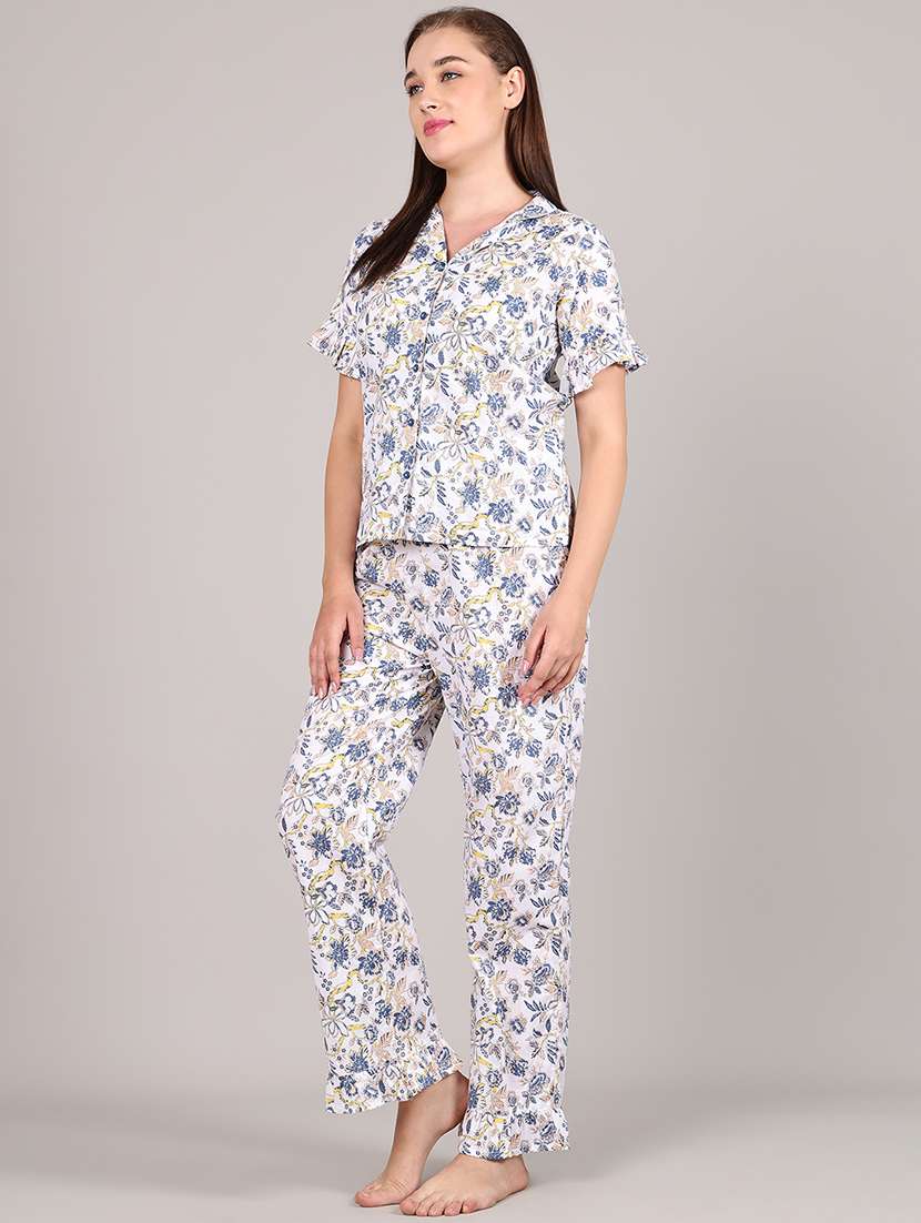 women printed nightwear pyjama set - 21995907 -  Standard Image - 1