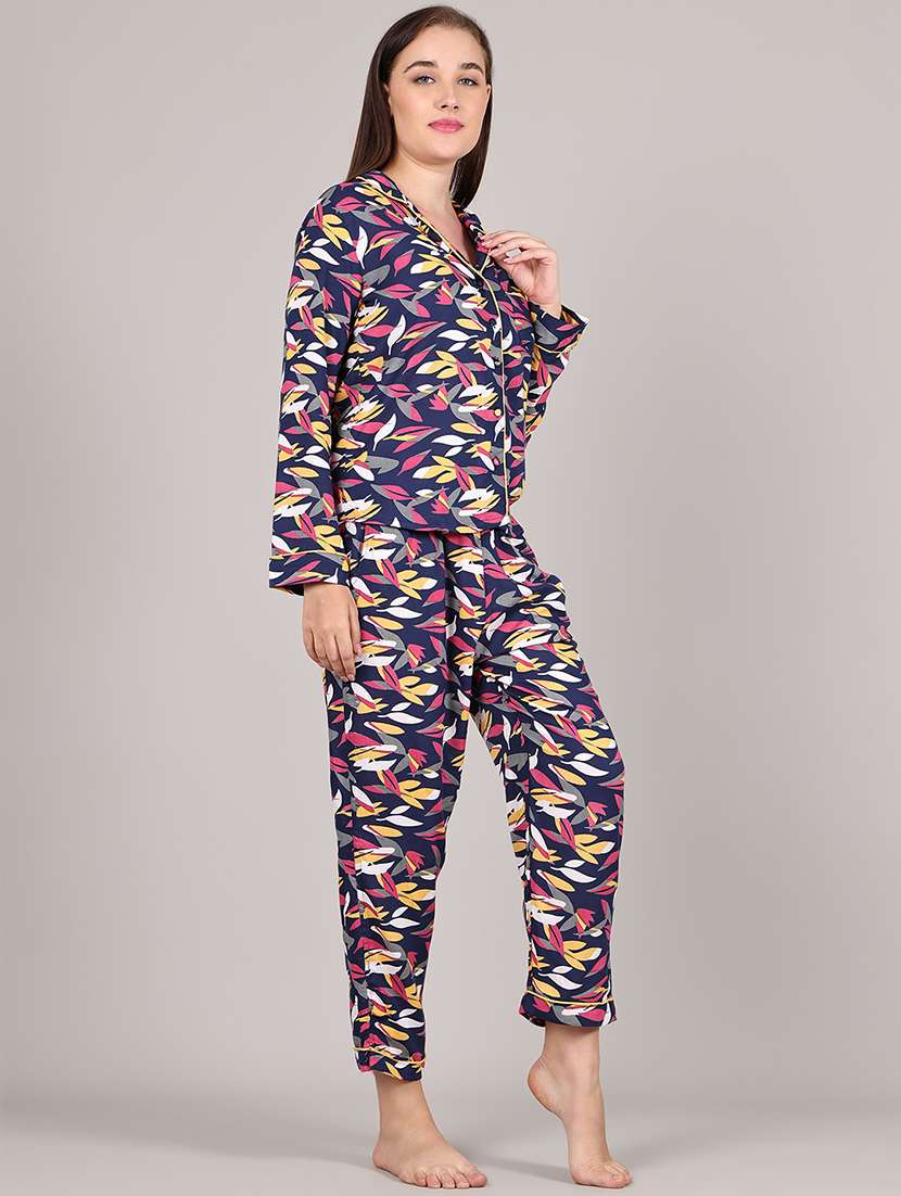women printed nightwear pyjama set - 21995909 -  Standard Image - 4