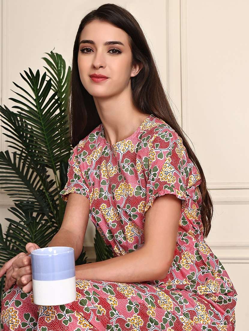 women printed nightwear pyjama set - 21995914 -  Standard Image - 1