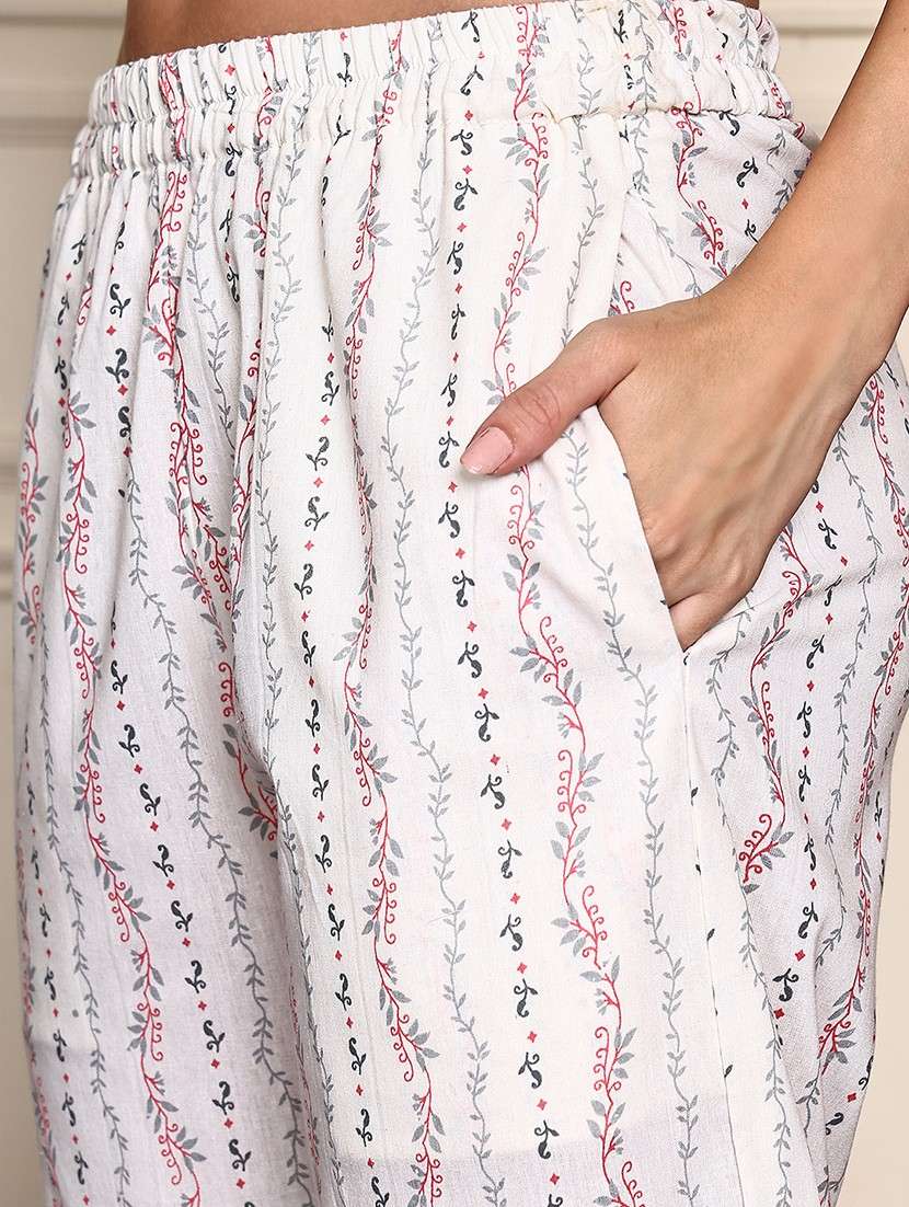 women floral printed long sleeve kurta pant set - 21995926 -  Standard Image - 4