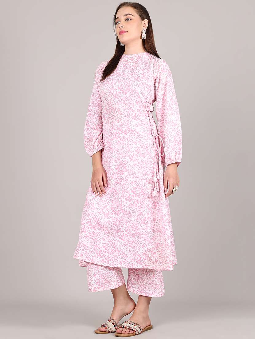 women floral printed bishop sleeve kurta palazzo set - 21995935 -  Standard Image - 1
