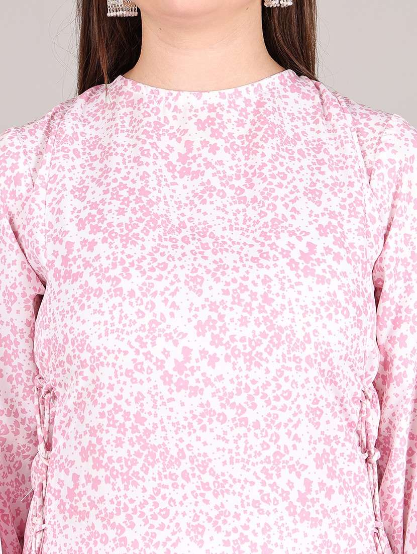 women floral printed bishop sleeve kurta palazzo set - 21995935 -  Standard Image - 4