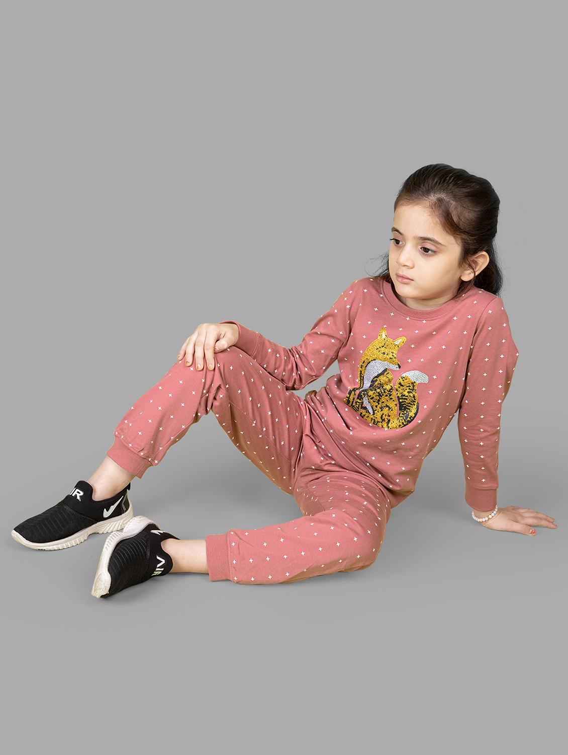 girls printed active wear co-ord set - 21996365 -  Standard Image - 1