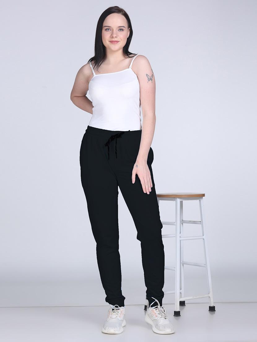 women solid mid rise jogger - 21996391 - Standard Image - 4