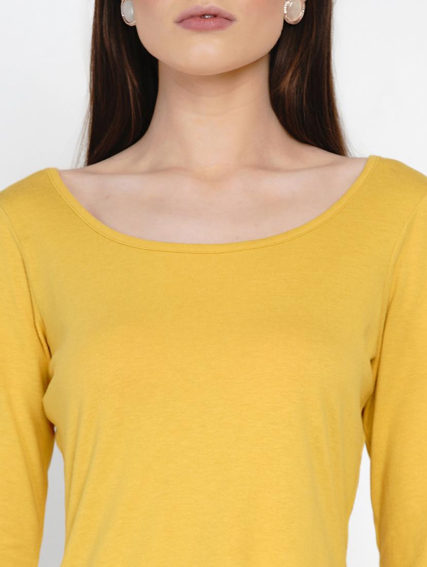 womensolid round neck regular top - 21996396 - Standard Image - 4