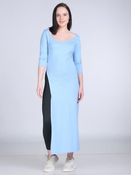 women solid three quarter sleeve long top - 21996409 - Standard Image - 0