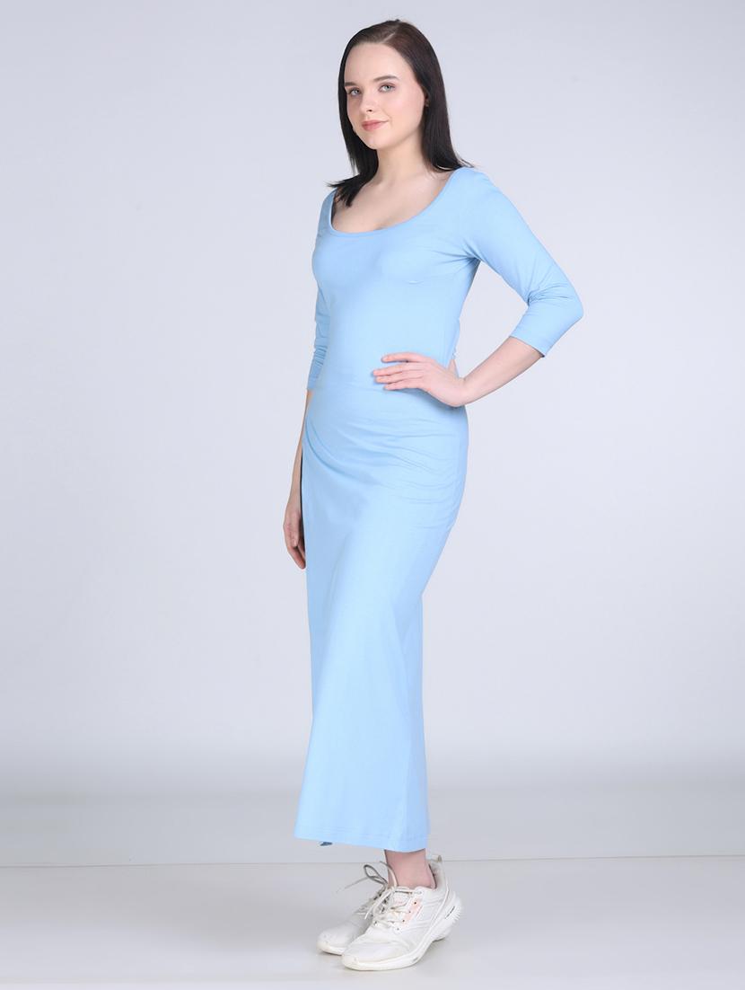 women solid three quarter sleeve long top - 21996409 - Standard Image - 1