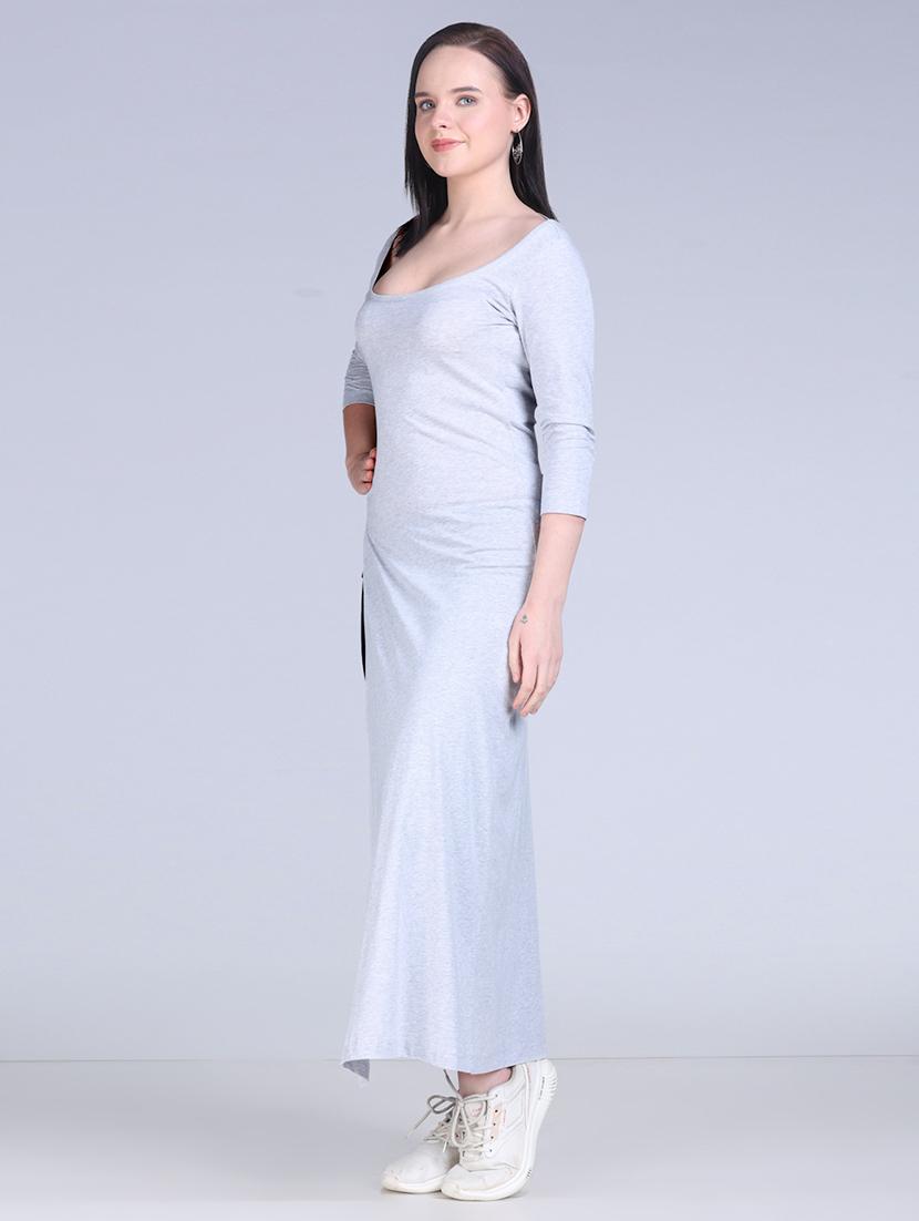women solid three quarter sleeve long top - 21996411 - Standard Image - 1