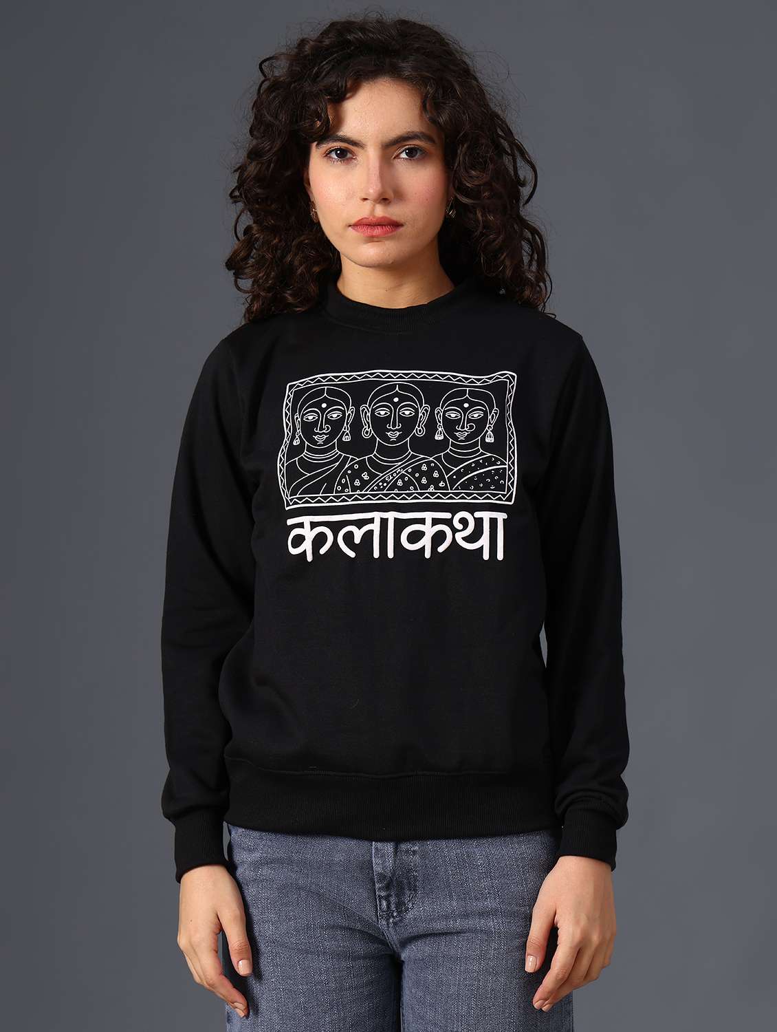 women printed long sleeve sweatshirt - 21996429 -  Standard Image - 1