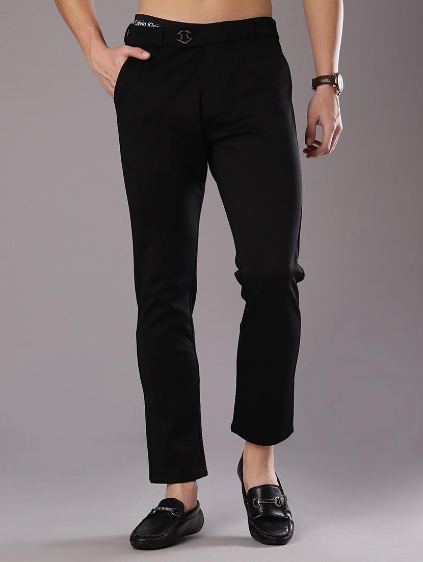 men solid mid rise straight fit chinos - 21996441 - Standard Image - 1