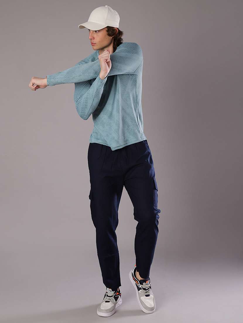 men printed round neck long sleeve t-shirt - 21996453 -  Standard Image - 4