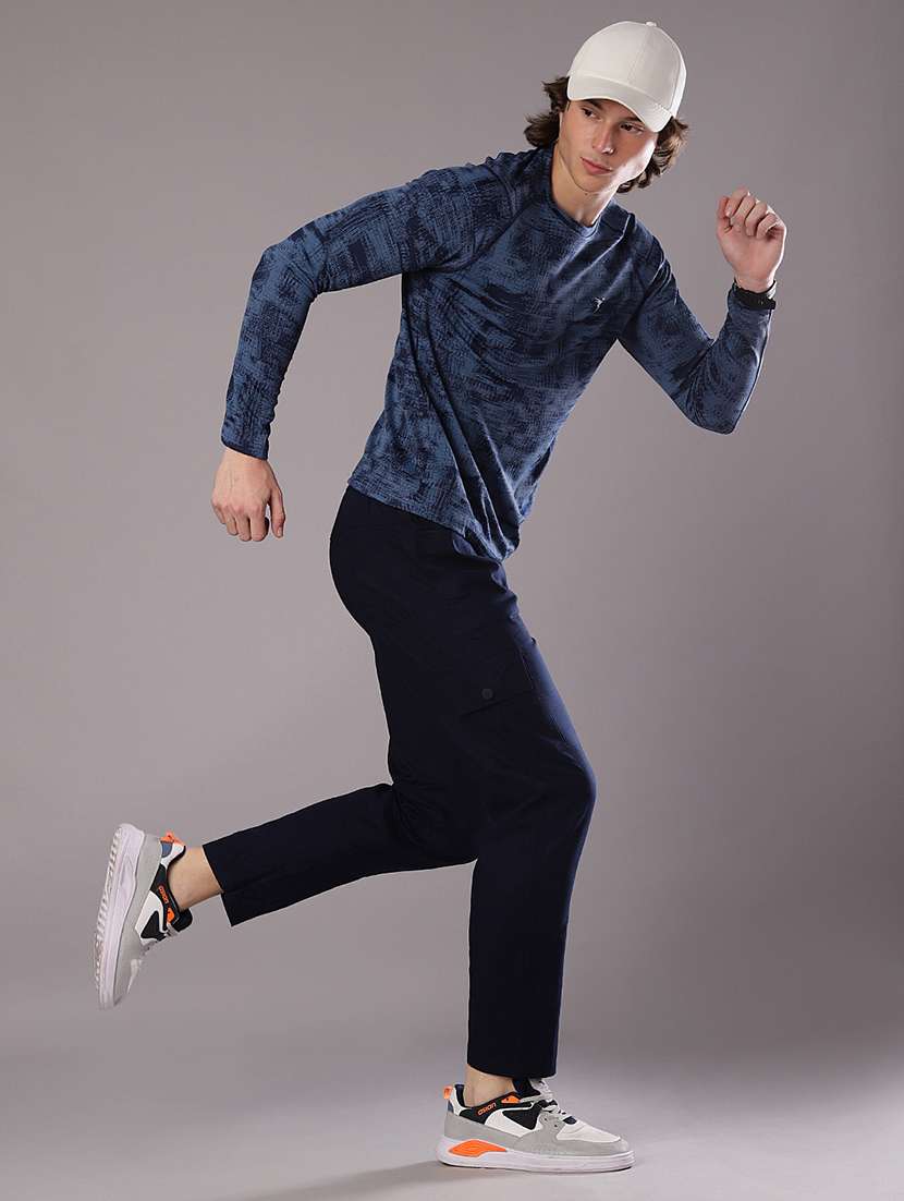 men printed round neck long sleeve t-shirt - 21996457 -  Standard Image - 4