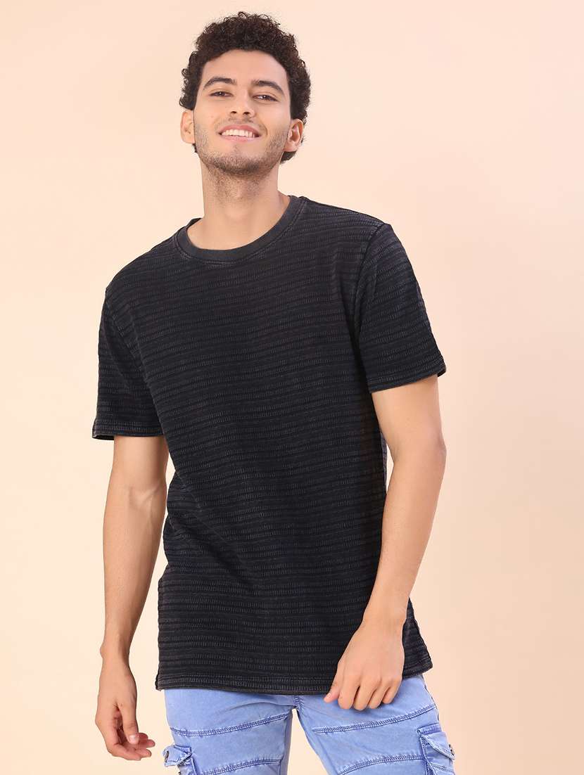 men self design short sleeve regular fit t-shirt - 21996510 -  Standard Image - 1