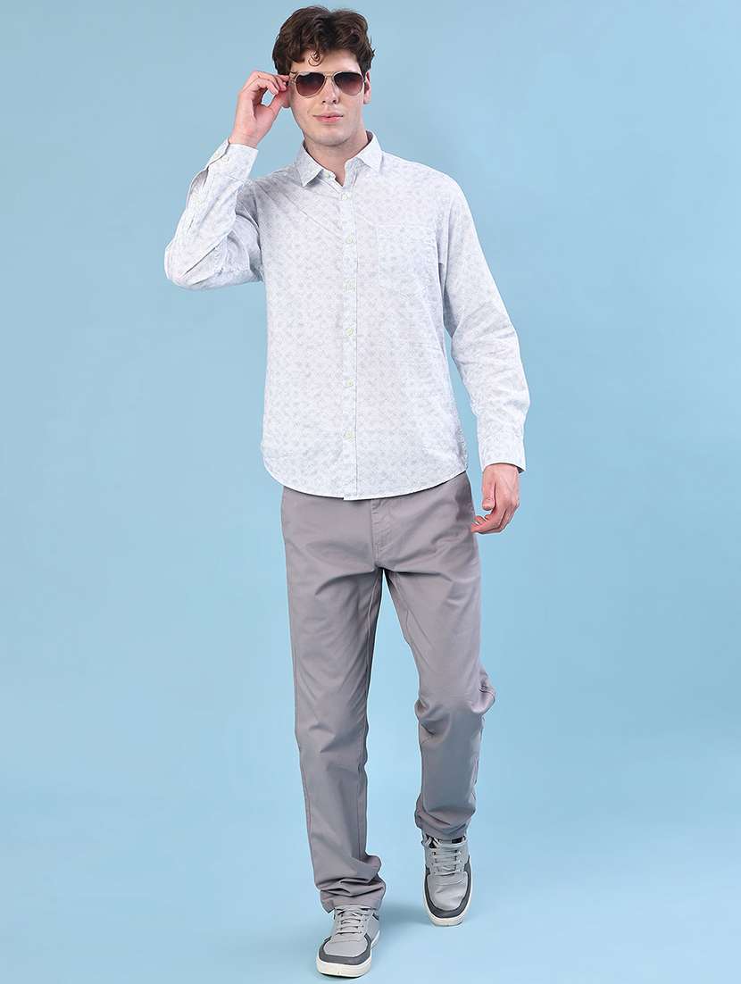 men printed long sleeve regular fit casual shirt - 21996600 -  Standard Image - 4