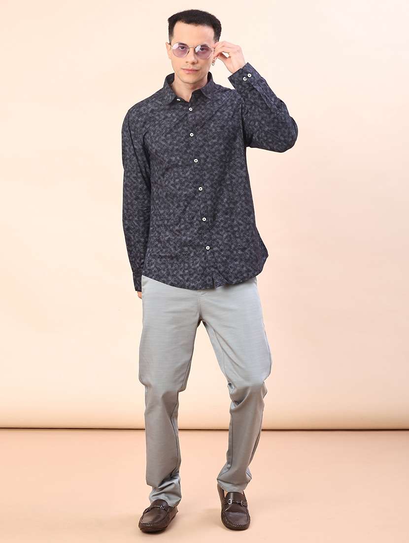 men printed long sleeve regular fit casual shirt - 21996601 -  Standard Image - 4