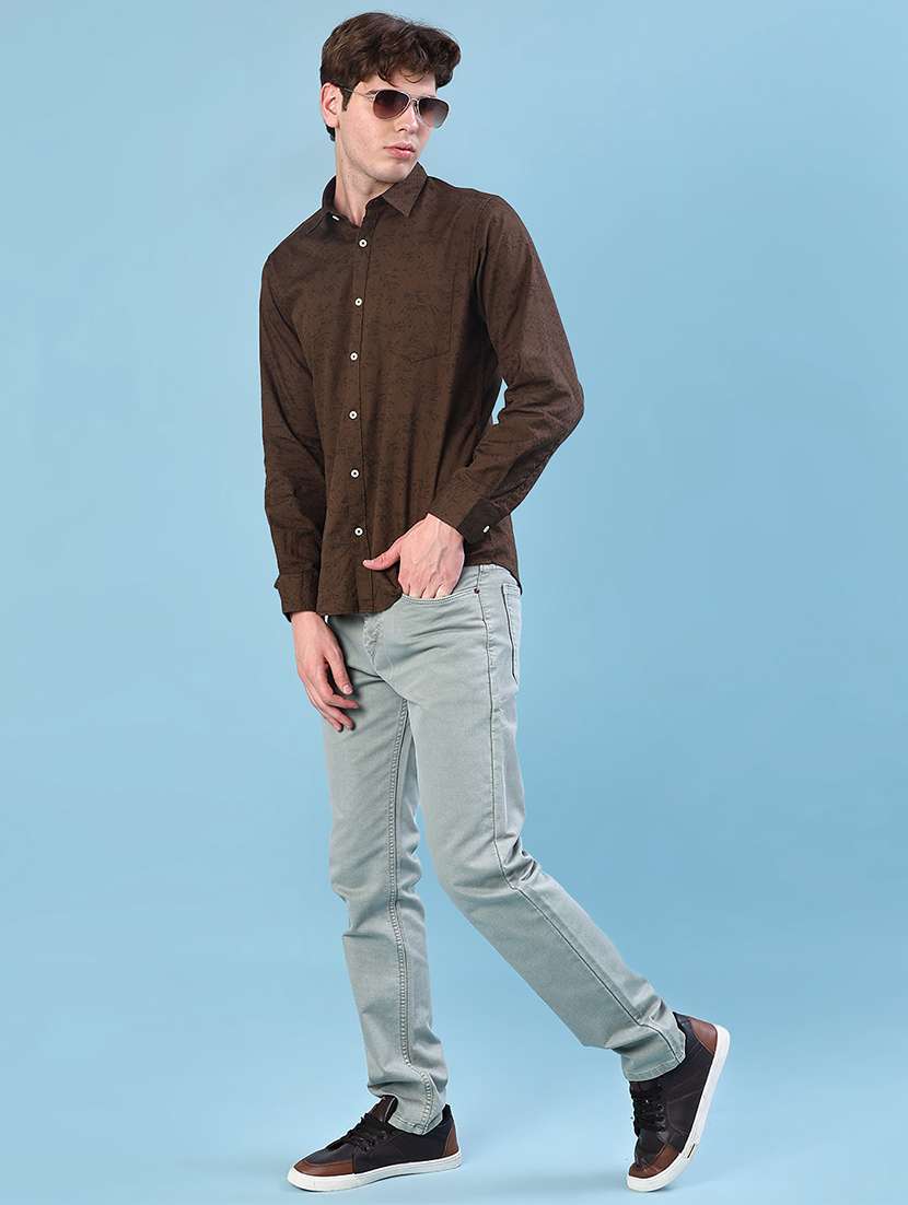 men printed long sleeve regular fit casual shirt - 21996603 -  Standard Image - 4