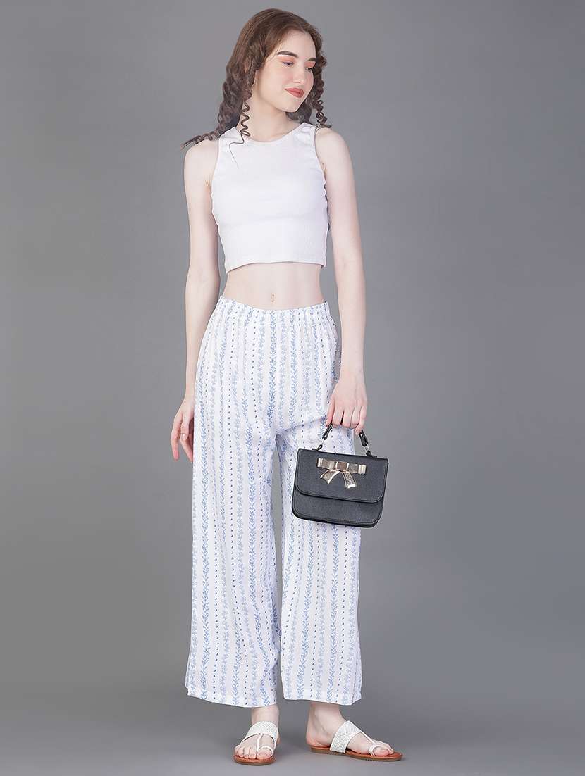 women printed mid rise palazzo - 21996612 -  Standard Image - 4