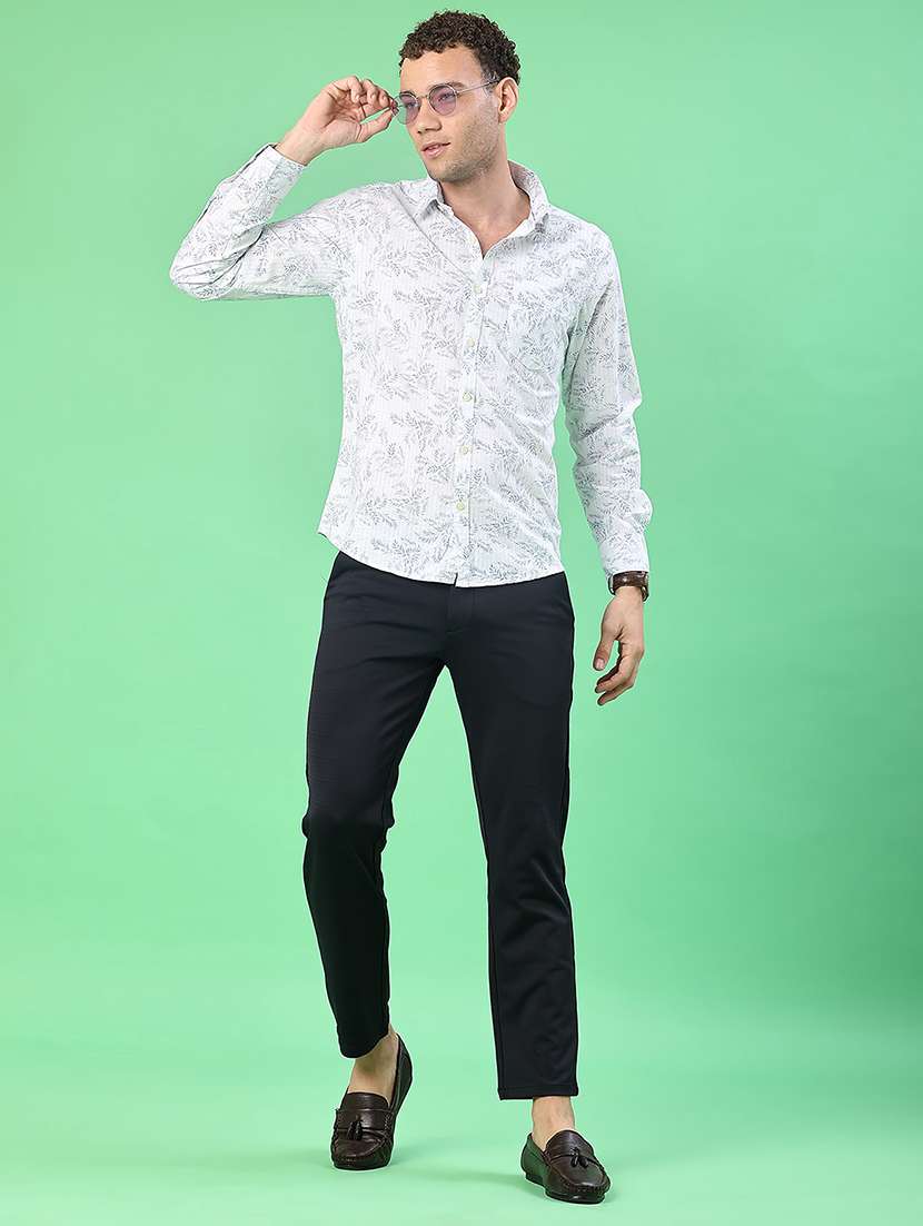 men printed long sleeve regular fit casual shirt - 21996636 -  Standard Image - 4