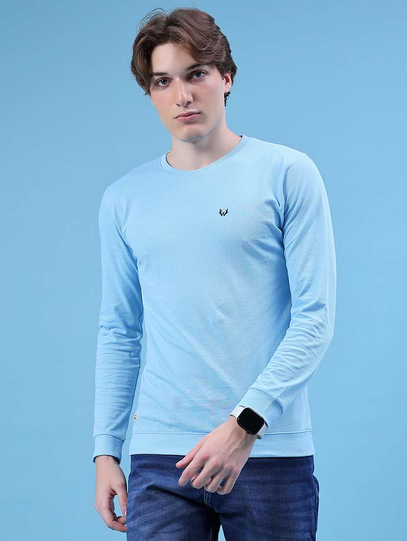 men solid long sleeve slim fit t- shirt - 21996639 -  Standard Image - 1