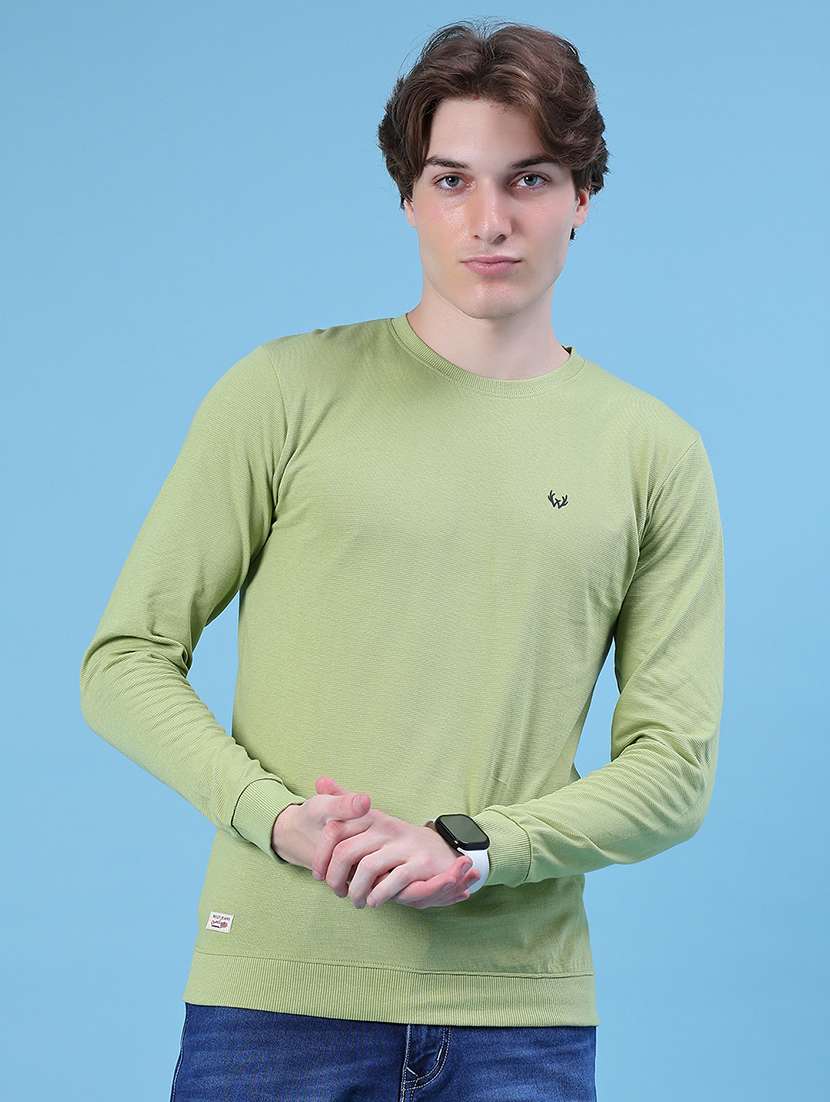 men solid long sleeve slim fit t- shirt - 21996640 -  Standard Image - 1