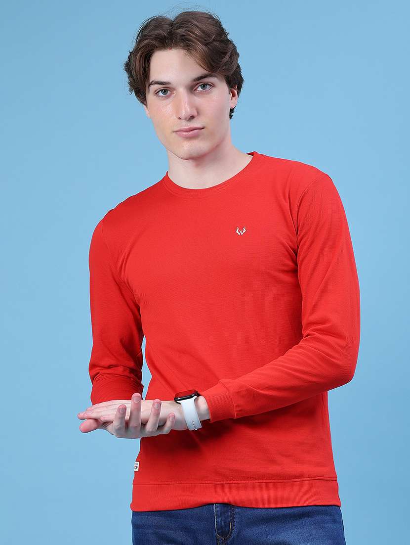 men solid long sleeve slim fit t-shirt - 21996643 -  Standard Image - 1