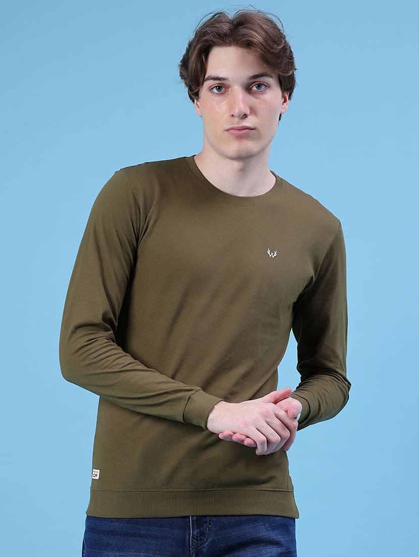 men solid long sleeve slim fit t-shirt - 21996644 -  Standard Image - 1