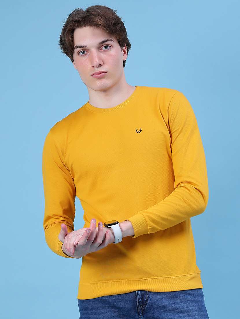 men solid long sleeve slim fit t-shirt - 21996646 - Standard Image - 1