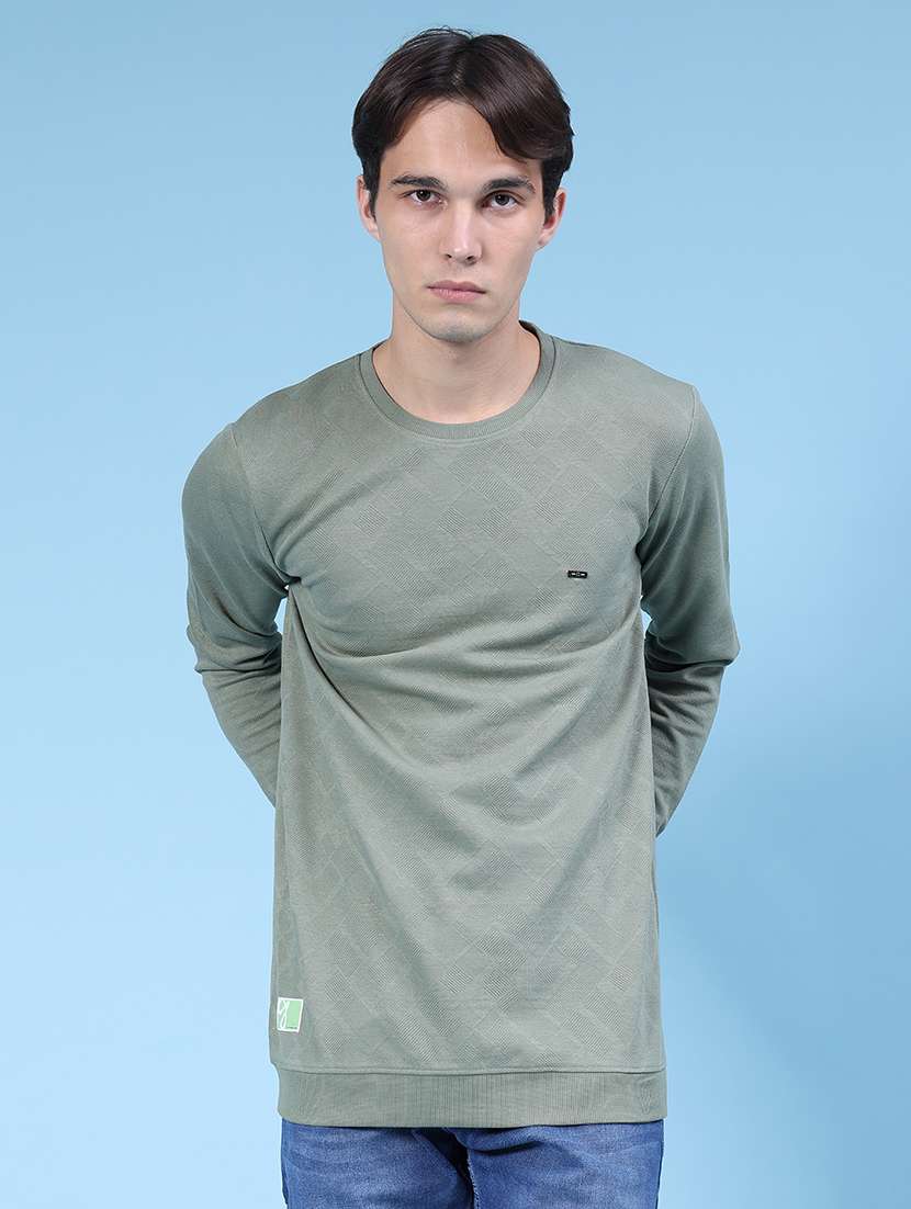 men self design long sleeve regualr fit sweatshirt - 21996652 -  Standard Image - 1